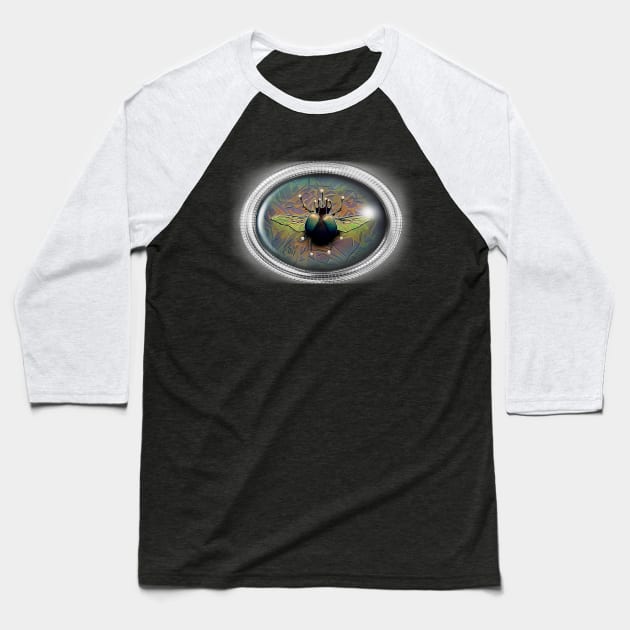 Anime Beetle Disco Baseball T-Shirt by TinBennu